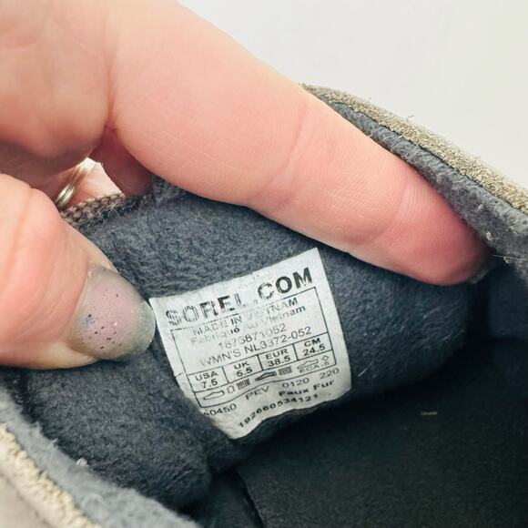 Sorel Kintetic Impact Caribou Brown Leather Waterproof Boot Women’s Size 7.5 - Picture 9 of 10